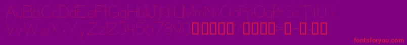 TraceFontForKids Font – Red Fonts on Purple Background