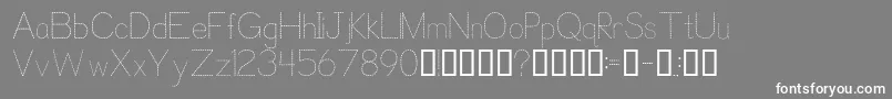 TraceFontForKids Font – White Fonts on Gray Background