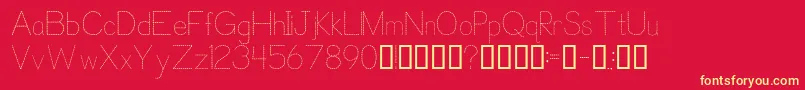 TraceFontForKids Font – Yellow Fonts on Red Background