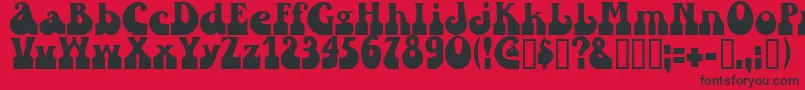 Sandcastles Font – Black Fonts on Red Background