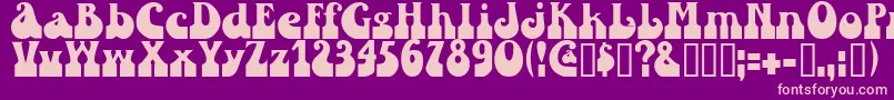 Sandcastles Font – Pink Fonts on Purple Background