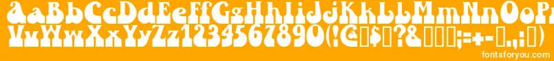 Sandcastles Font – White Fonts on Orange Background