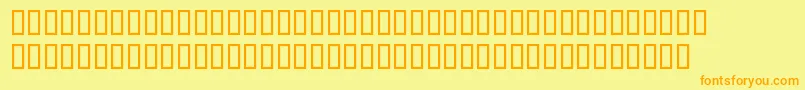 Saiba mais sobre a fonte BlocRegular Fonte BlocRegular – fontes laranjas em um fundo amarelo