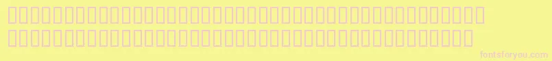 BlocRegular Font – Pink Fonts on Yellow Background