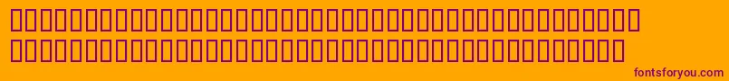 フォントBlocRegular – オレンジの背景に紫のフォント