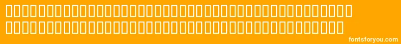 BlocRegular-Schriftart – Weiße Schriften auf orangefarbenem Hintergrund