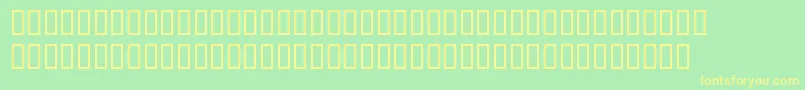 BlocRegular Font – Yellow Fonts on Green Background