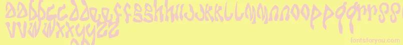 Шрифт Dabomb – розовые шрифты на жёлтом фоне