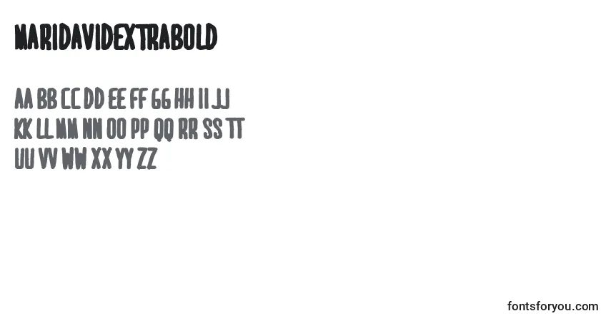 Шрифт MaridavidExtrabold – алфавит, цифры, специальные символы