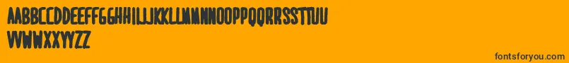Шрифт MaridavidExtrabold – чёрные шрифты на оранжевом фоне
