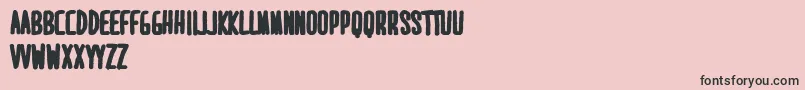 フォントMaridavidExtrabold – ピンクの背景に黒い文字