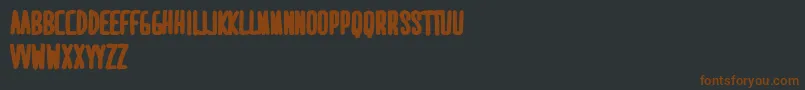 Шрифт MaridavidExtrabold – коричневые шрифты на чёрном фоне