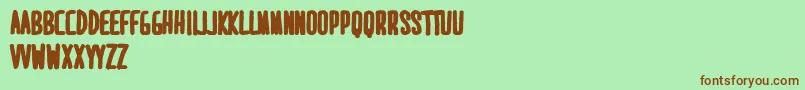 Шрифт MaridavidExtrabold – коричневые шрифты на зелёном фоне