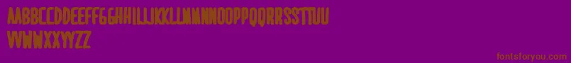 フォントMaridavidExtrabold – 紫色の背景に茶色のフォント