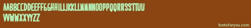 MaridavidExtrabold Font – Green Fonts on Brown Background