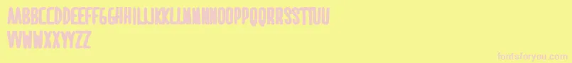 MaridavidExtrabold-fontti – vaaleanpunaiset fontit keltaisella taustalla