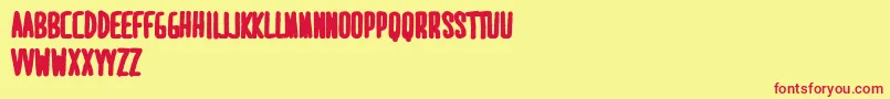 MaridavidExtrabold Font – Red Fonts on Yellow Background