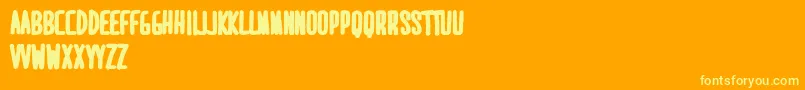 MaridavidExtrabold Font – Yellow Fonts on Orange Background