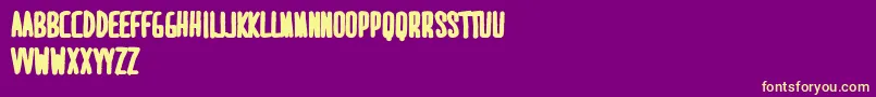 MaridavidExtrabold Font – Yellow Fonts on Purple Background