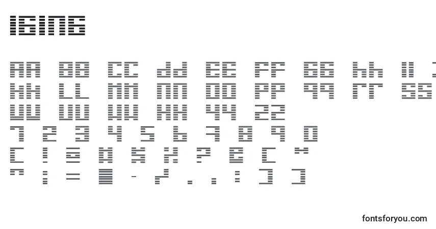 Шрифт Iging – алфавит, цифры, специальные символы
