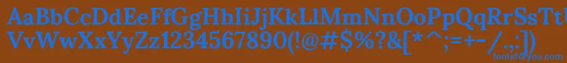 Шрифт SumanaBold – синие шрифты на коричневом фоне