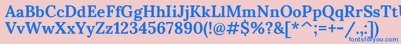 Шрифт SumanaBold – синие шрифты на розовом фоне
