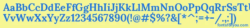 SumanaBold Font – Blue Fonts on Yellow Background