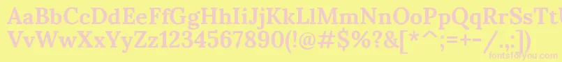 SumanaBold Font – Pink Fonts on Yellow Background