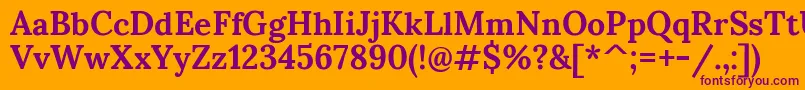 Шрифт SumanaBold – фиолетовые шрифты на оранжевом фоне