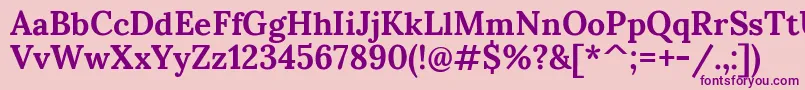 SumanaBold-fontti – violetit fontit vaaleanpunaisella taustalla