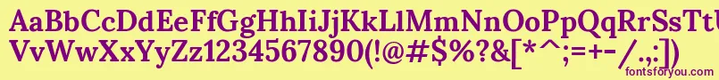 SumanaBold Font – Purple Fonts on Yellow Background