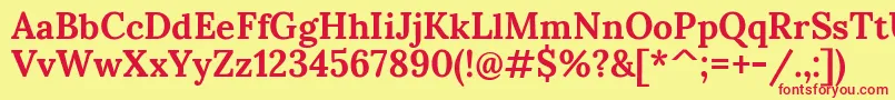 SumanaBold Font – Red Fonts on Yellow Background