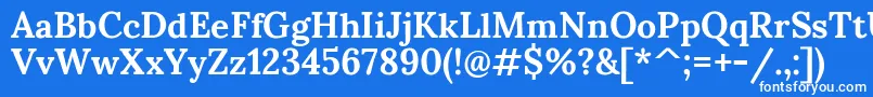 Шрифт SumanaBold – белые шрифты на синем фоне