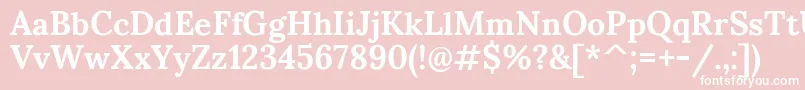 SumanaBold-fontti – valkoiset fontit vaaleanpunaisella taustalla