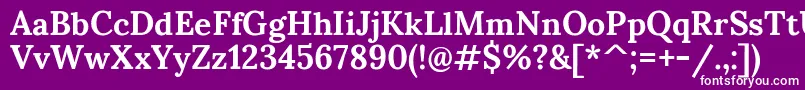 フォントSumanaBold – 紫の背景に白い文字