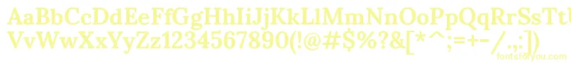 SumanaBold Font – Yellow Fonts on White Background