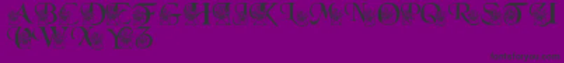Czcionka LmsLetterToMomPart2 – czarne czcionki na fioletowym tle