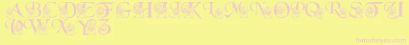 LmsLetterToMomPart2 Font – Pink Fonts on Yellow Background