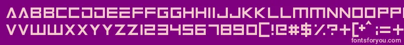 Android101 Font – Pink Fonts on Purple Background