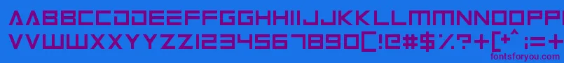 Android101 Font – Purple Fonts on Blue Background