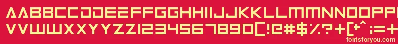 Android101 Font – Yellow Fonts on Red Background