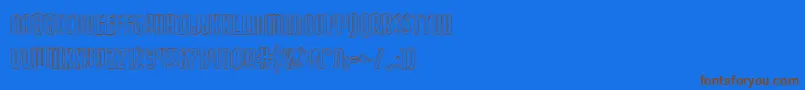 Zollernout Font – Brown Fonts on Blue Background