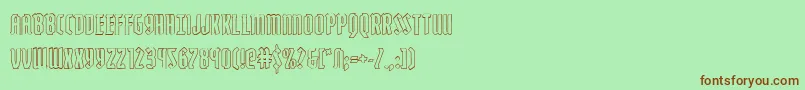 Zollernout Font – Brown Fonts on Green Background