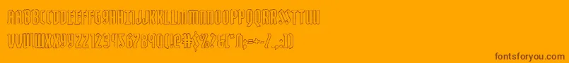 Zollernout Font – Brown Fonts on Orange Background