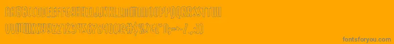 Zollernout-Schriftart – Graue Schriften auf orangefarbenem Hintergrund