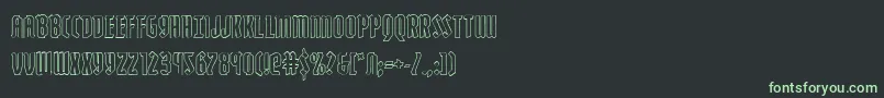 Zollernout Font – Green Fonts on Black Background
