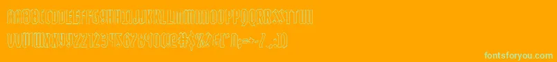 Zollernout Font – Green Fonts on Orange Background