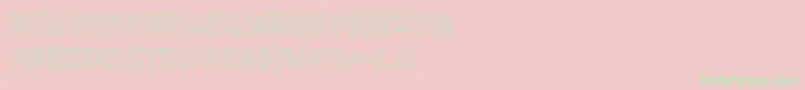 Zollernout Font – Green Fonts on Pink Background