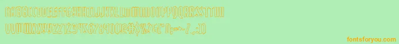Zollernout Font – Orange Fonts on Green Background