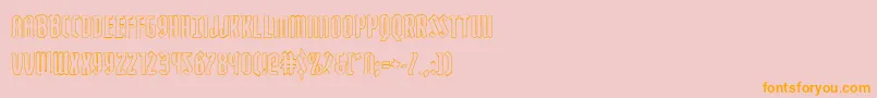 Zollernout Font – Orange Fonts on Pink Background